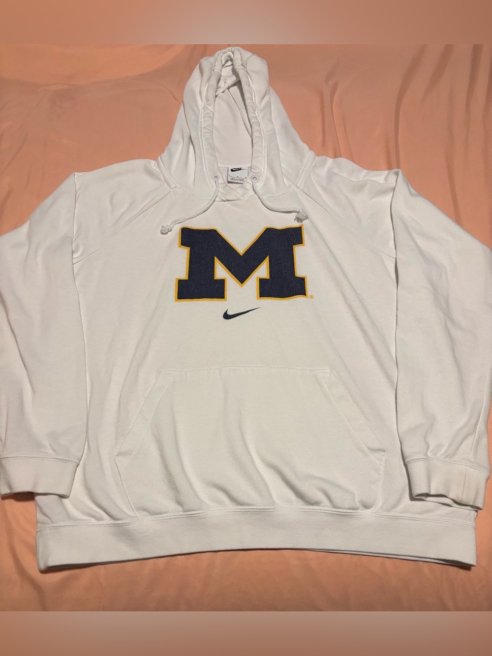University of Michigan Nike Center Swoosh Hoodie Size Large
